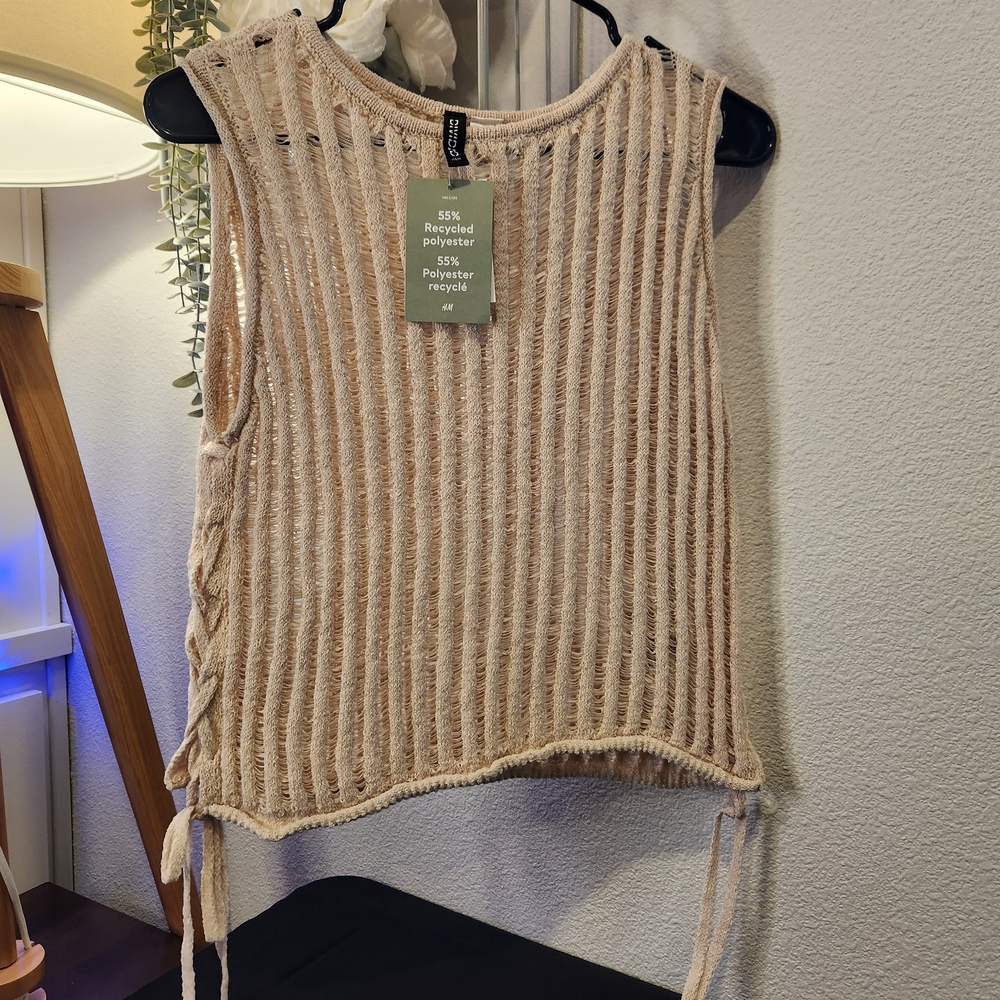 H&M Cream Knit Tank Top